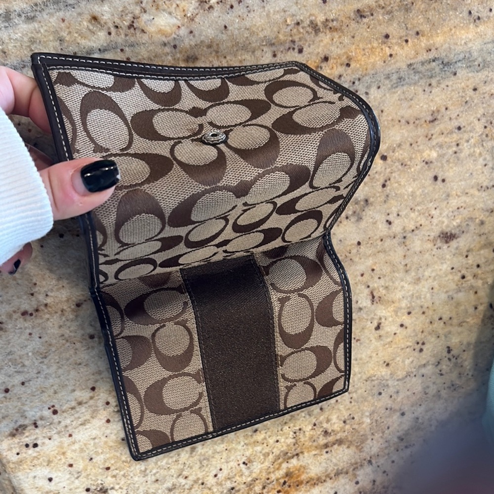 Coach Brown and Tan Wallet - Picture 7 of 8